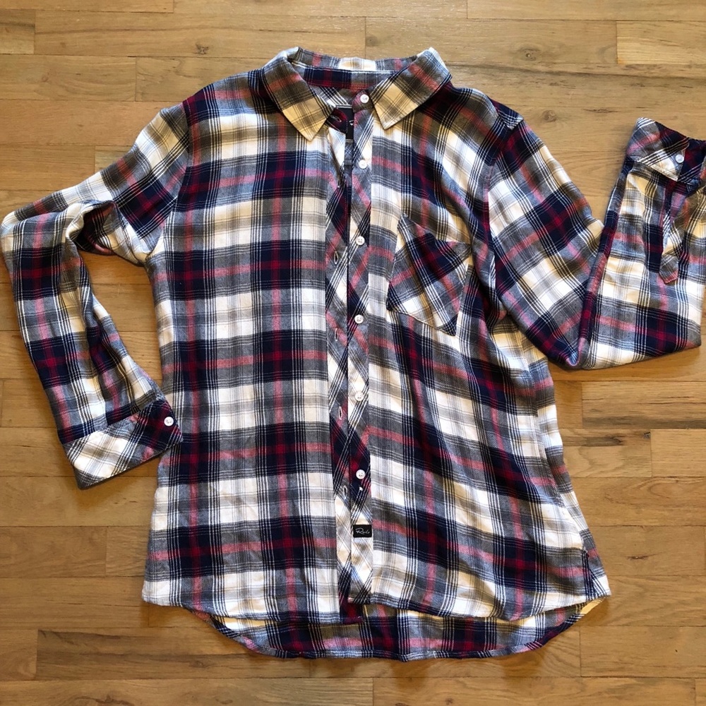 Rails long sleeve plaid button down